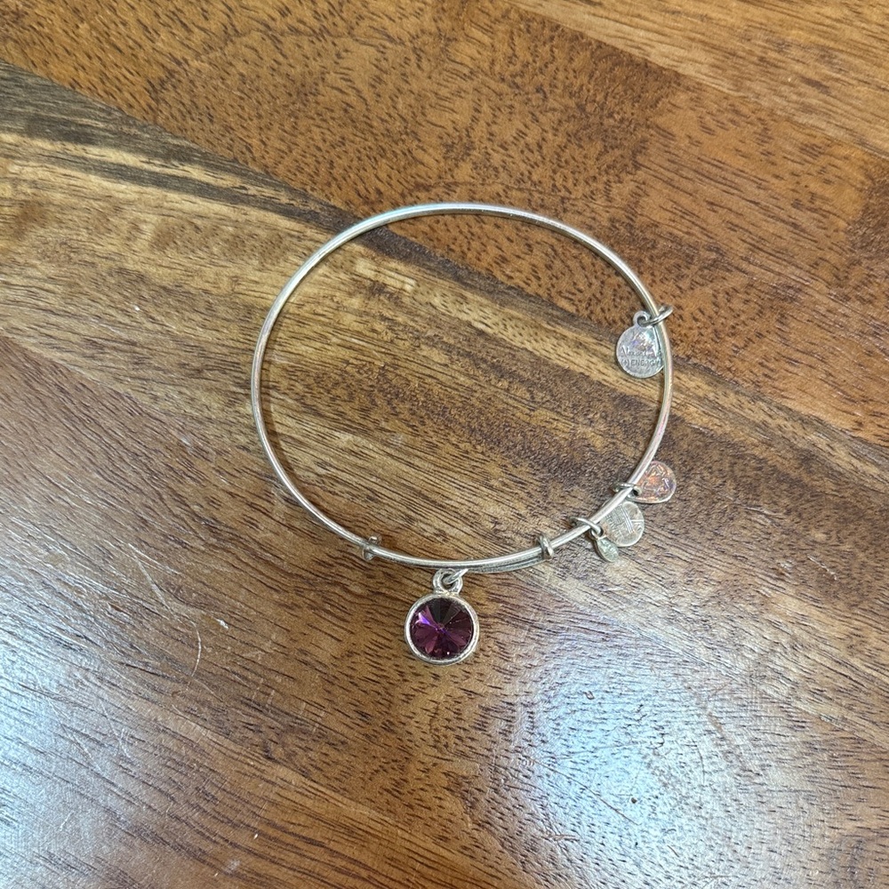 Silver Amethyst Alex & Ani Bangle